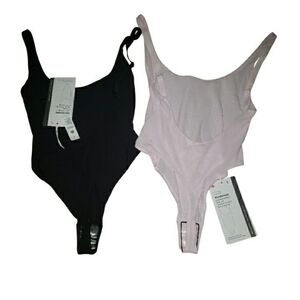 2- NWT Lululemon Nulu Mesh Wundermost Low-Scoop-Back Bodysuit- XS